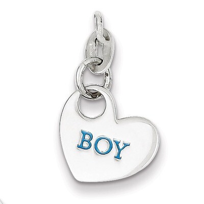 Enamel Boy Charm Sterling Silver Polished QC7517, MPN: QC7517, 883957536606