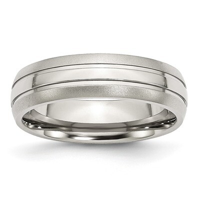 6mm Brushed and Polished Band Stainless Steel Grooved SR93 by Chisel, MPN: SR93, 886774426303