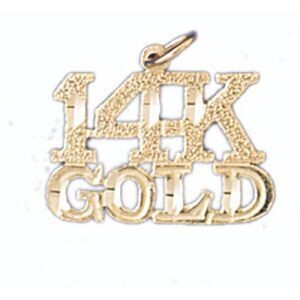 Dazzlers Jewelry Forteen K Gold Pendant Necklace Charm Bracelet in Yellow, White or Rose Gold 10572…
