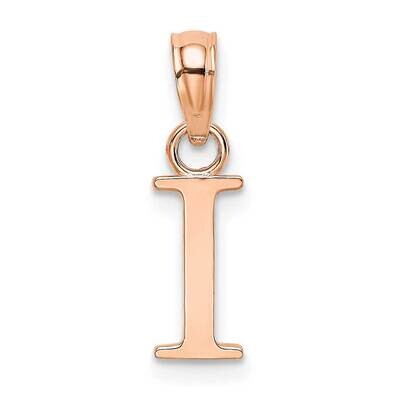 I Block Initial Charm 14k Rose Gold Polished K6423RI, MPN: K6423RI, 637218161461