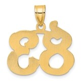 Number 83 Pendant 14k Gold Polished Etched AEN83, MPN: AEN83, 196904080528