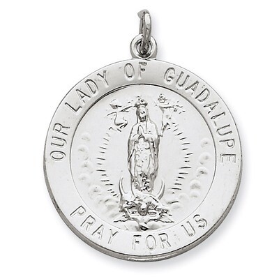 Our Lady of Guadalupe Medal Sterling Silver QC5570, MPN: QC5570, 191101183164
