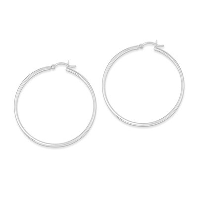2.5mm Polished Hoop Earrings Sterling Silver QE6493, MPN: QE6493, 883957567501