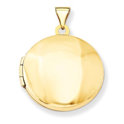 Round Plain Domed Locket 14k Gold 20mm XL562, MPN: XL562, 886774129297