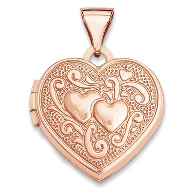 15Mm Heart Locket 14k Rose Gold XL659, MPN: XL659, 883957144559