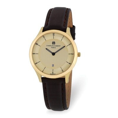 Charles Hubert Ladies IP-plated Stainless Gold Dial Watch  XWA6063, MPN: XWA6063, 848870008685