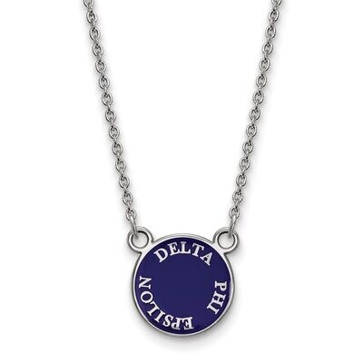 Delta Phi Epsilon Extra Small Enameled Pendant with 18 Inch Chain Sterling Silver SS012DPH-18, MPN:…