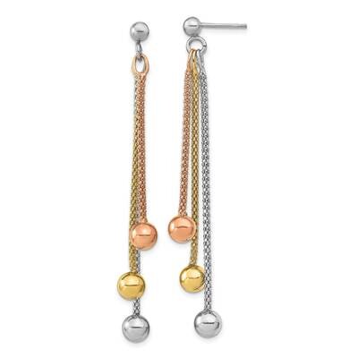 Leslie&#39;s Rose Yellow Gold-plated Post Dangle Earrings Sterling Silver HB-QLE1329, MPN: QLE1329, 191…
