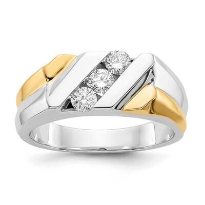 Diamond Mens Ring 14k Two-Tone Gold RM5810-050-WYA, MPN: RM5810-050-WYA, 883957386669