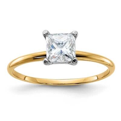 3/4ct. D E F Pure Light Princess Moissanite Solitaire Ring 14k Gold YGSH13P-11MP, MPN: YGSH13P-11MP…