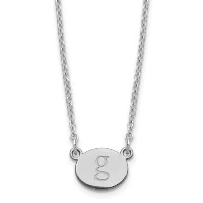 Initial Oval Necklace Sterling Silver Rhodium-plated XNA1348SS, MPN: XNA1348SS,