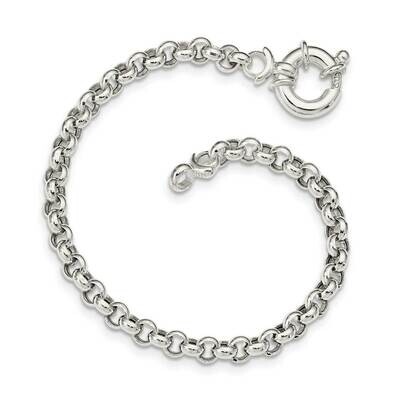 Rolo Fancy Bracelet Sterling Silver Polished QG5021-7, MPN: QG5021-7, 191101781841