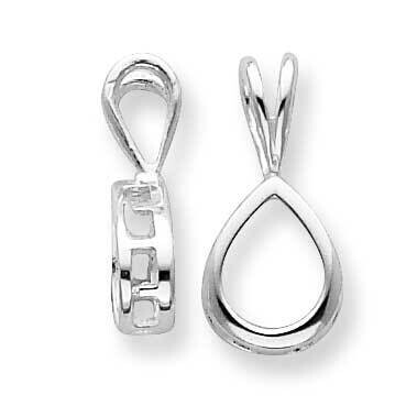 Pear 5 x 3mm Fixed Bail Pendant Setting Sterling Silver SS3265-1, MPN: SS3265,