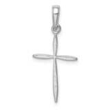 Stick Cross with Tapered Ends Pendant 14k White Gold Polished K5530W, MPN: K5530W, 637218162567