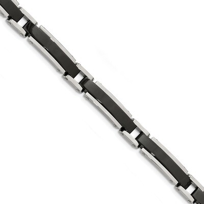 Black IP-plated 8.5 inch Bracelet Stainless Steel Polished SRB1794-8.5 by Chisel, MPN: SRB1794-8.5,…