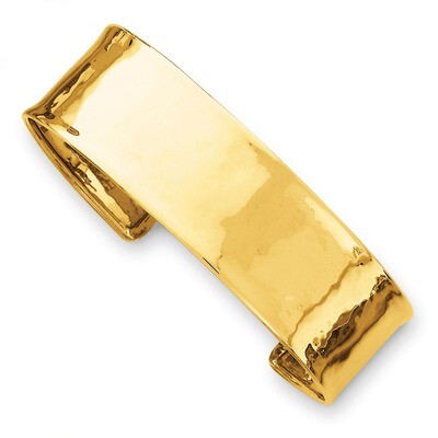 19mm Lightly Hammered Polished Bangle 14k Gold DB562, MPN: DB562, 886774094854