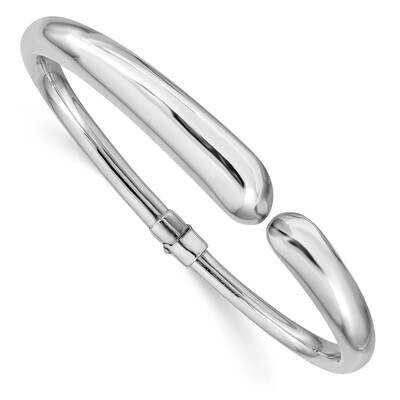 Leslie&#39;s Polished Hinged Bangle Sterling Silver Rhodium-plated HB-QLF1158, MPN: QLF1158, 1911018789…