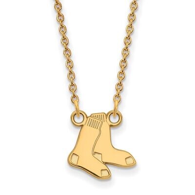 Boston Red Sox Small Pendant with Chain Necklace Gold-plated Silver GP051RSO-18, MPN: GP051RSO-18, …