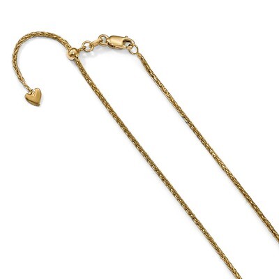 Leslie&#39;s 1.3 mm Diamond-cut Wheat Chain 22 Inch 14k Gold HB-1270-22, MPN: 1270-22, 191101846519