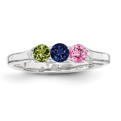 3 Birthstones Mother&#39;s Ring Sterling Silver XMR83/3SS, MPN: XMR83/3SS, 883957965598