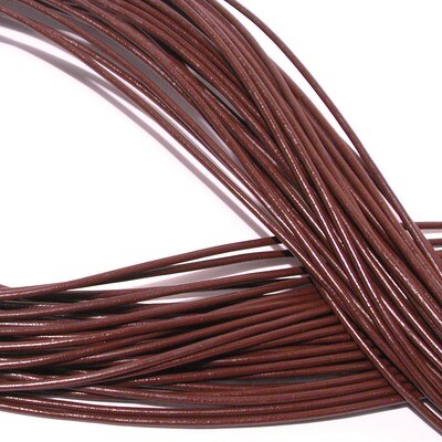 1.5 mm. 50 Meter Brown Leather Cord Greek European CRD835/1.5-50, MPN: CRD835/1.5-50, 790524626991