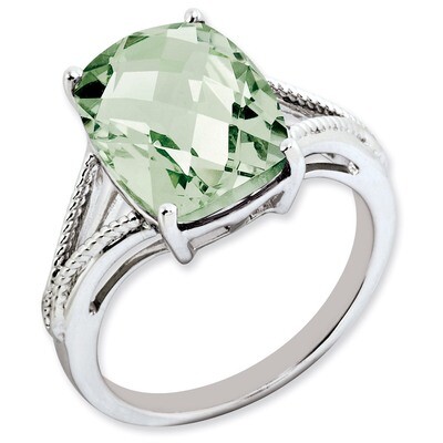 Green Quartz Ring Sterling Silver QR3195AG, MPN: QR3195AG, 883957669403
