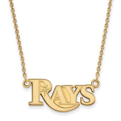 Tampa Bay Rays Small Pendant with Chain Necklace 10k Yellow Gold 1Y018DEV-18, MPN: 1Y018DEV-18, 886…