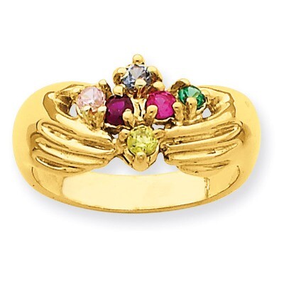 6 Birthstones Family Ring 14k Yellow Gold XMR51/6, MPN: XMR51/6, 191101538964