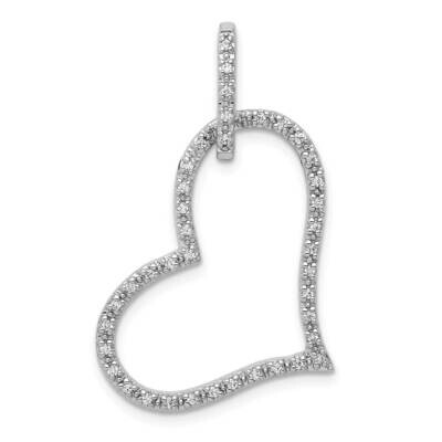 1/6Ct. Diamond Heart Pendant 14k White Gold PM4888-015-WA, MPN: PM4888-015-WA, 883957512402