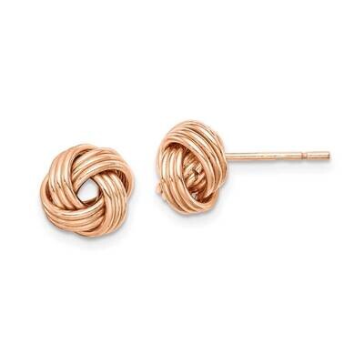 Love Knot Post Earrings Sterling Silver Rose Tone QE14829, MPN: QE14829, 886774097749