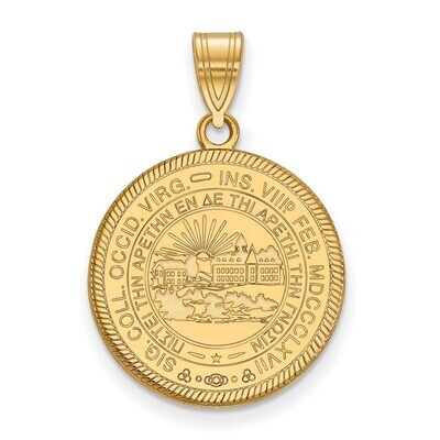 West Virginia University Large Crest Pendant Gold-plated Silver GP050WVU, MPN: GP050WVU, 8867749475…