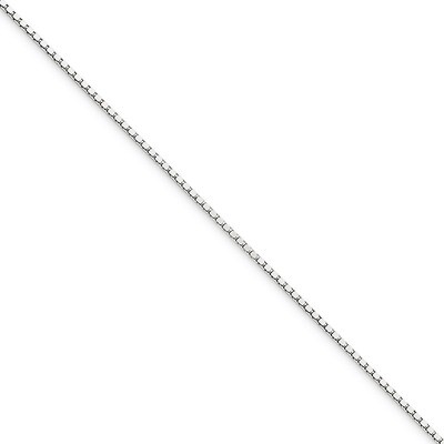 0.90mm Box Chain 16 Inch 10k White Gold 10KWB087-16, MPN: 10KWB087-16, 886774434797