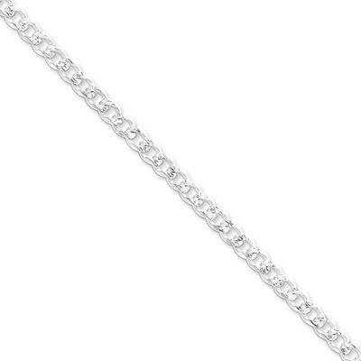 18 Inch 5.5mm Pave Curb Chain Sterling Silver QCF150-18, MPN: QCF150-18, 886774411262