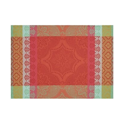 Le Jacquard Francais Bastide Red Pepper Coated Placemat 21 X 15 Inch 23518 Set of 4, MPN: 23518, 36…