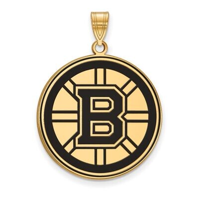 Boston Bruins XLarge Enamel Pendant Gold-plated Silver GP044BRI, MPN: GP044BRI, 886774744612