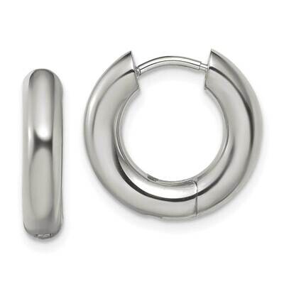 4mm Hinged Hoop Earrings Stainless Steel Polished SRE1492, MPN: SRE1492, 191101866401