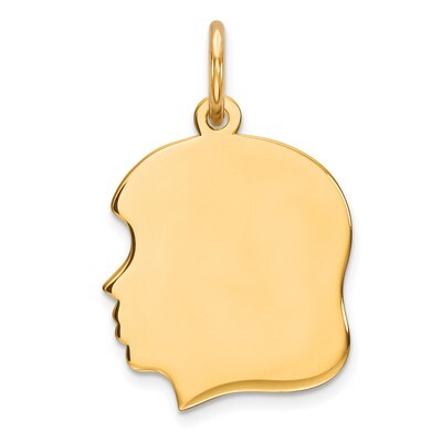 Engravable Girl Polished Disc Charm Sterling Silver Gold-plated QM355G/27, MPN: QM355G/27, 88395760…