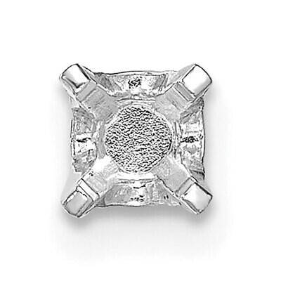 Round 4-Prong .05ct. Heavy Wt. TruSeatr Post Earring Mounting 14k White Gold WG2636, MPN: WG2636,