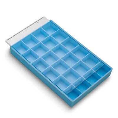 Blue 24 Compartment Plastic Organizer Tray with Clear Slide Lid JT5386, MPN: JT5386, 654207178040