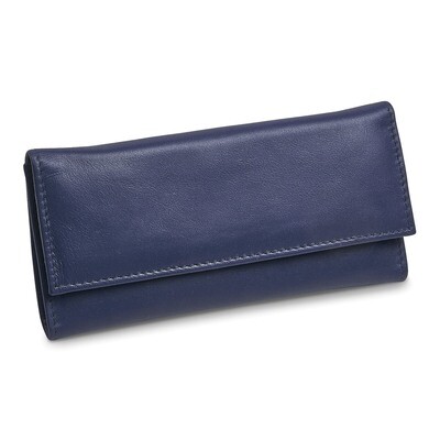 Blue Leather Slim Jewelry Wallet GM17709, MPN: GM17709, 191101877735