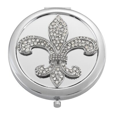 Olivia Riegel Silver Fleur de Lis Compact CM2022, MPN: CM2022,