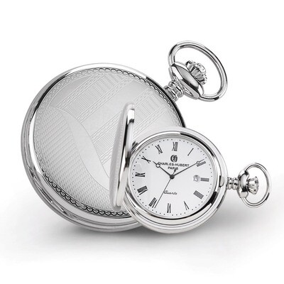 Charles Hubert Stainless Steel Wave Design Pocket Watch XWA4466, MPN: XWA4466, 848870006049