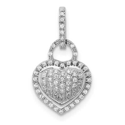 1/5Ct. Diamond Fancy Heart Pendant 14k White Gold PM4882-020-WA, MPN: PM4882-020-WA, 883957512327