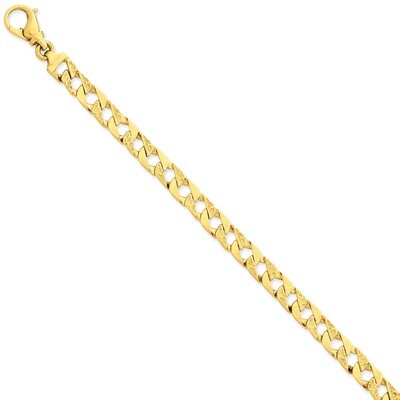 7.35mm Polished Fancy Link Chain 22 Inch 14k Gold LK394-22, MPN: LK394-22, 191101651212