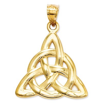 Polished Trinity Pendant 14k Gold D1100, MPN: D1100, 752908159747