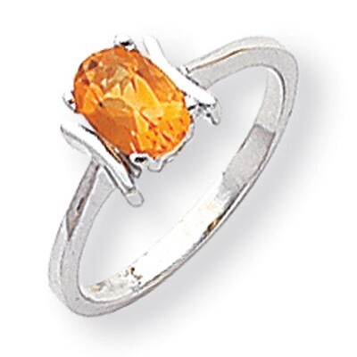 Polished 7x5 Oval Gemstone Ring Mounting 14k White Gold Y2220, MPN: Y2220,