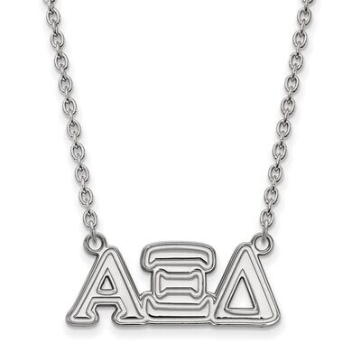 Alpha Xi Delta Medium Pendant with 18 Inch Chain Sterling Silver SS007AXD-18, MPN: SS007AXD-18, 886…
