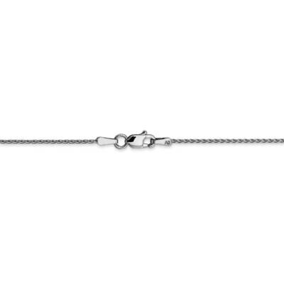 22 Inch 1.0mm Round Diamond-cut Wheat Chain 14k White Gold PEN269-22, MPN: PEN269-22, 886774097008