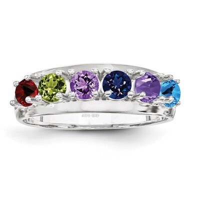 6 Birthstones Mother&#39;s Ring Sterling Silver XMR7/6SS, MPN: XMR7/6SS, 883957869605