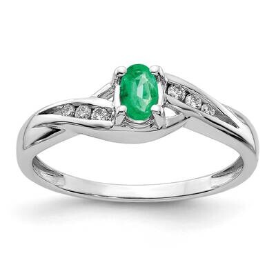 Emerald Diamond Ring 14k White Gold RM5751-EM-008-WA, MPN: RM5751-EM-008-WA, 883957720128